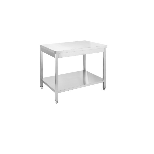 Rozsdamentes asztal alsó polccal RMA1060AP