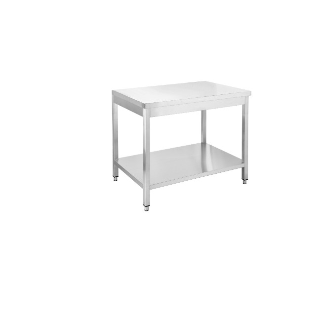 Rozsdamentes asztal alsó polccal RMA6060AP